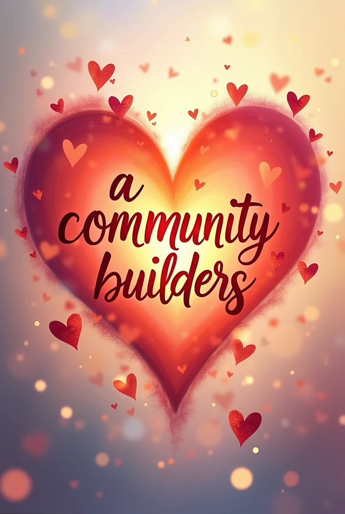 make a beautiful heart and write in it a quote that too in beautiful way "A Community Builders"