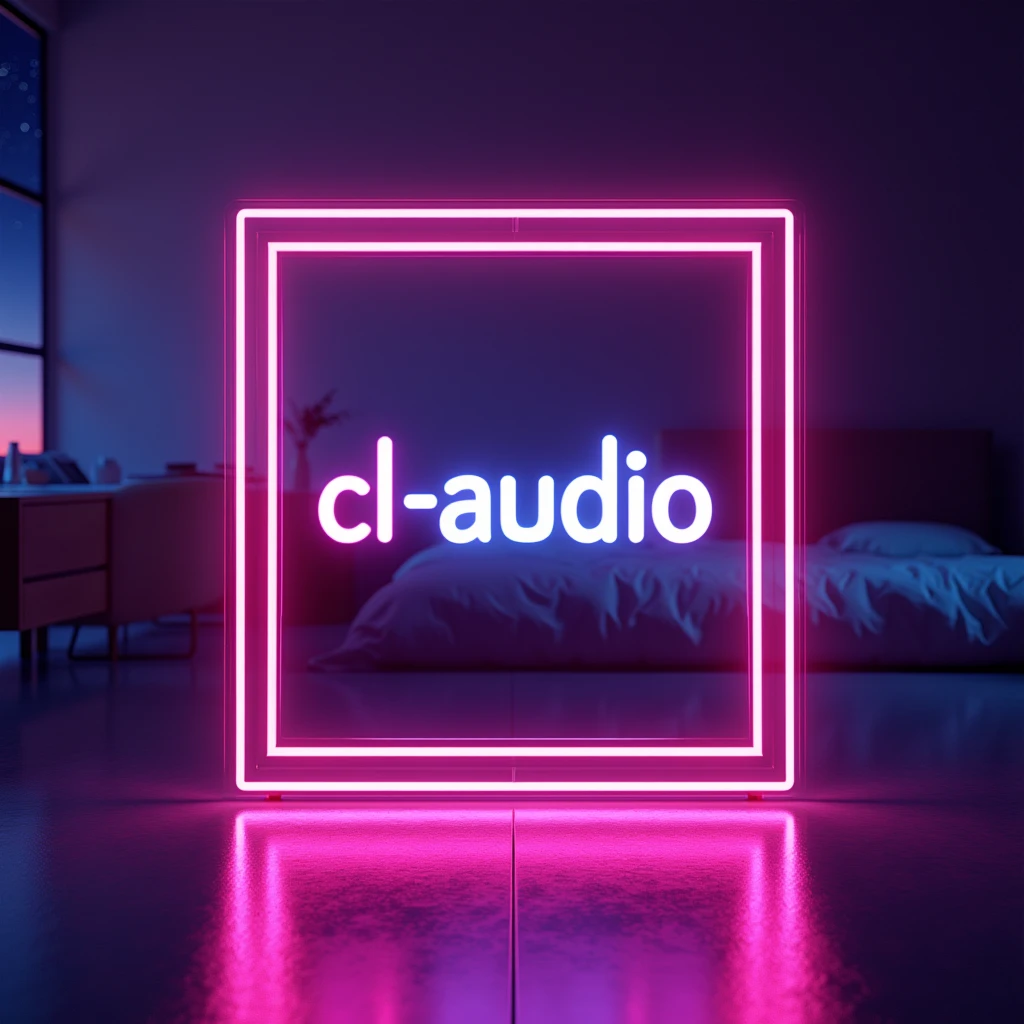 Genrat image for Instagram highlights cover topic is form fill
in neon lights with form fill logo, A serene, high-resolution, professional photograph showcasing the "CL-Audio STUDIO" Logo, centered within a square frame