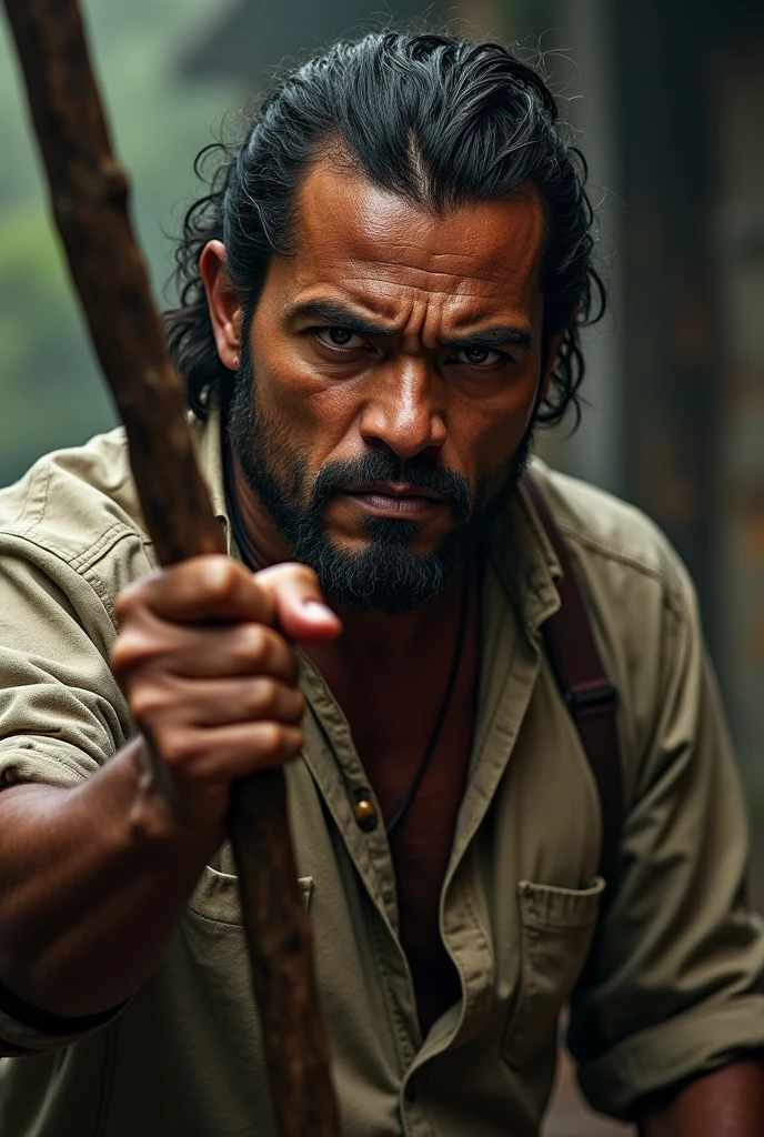 Bonifacio holding a bolo, looking frustrated*"