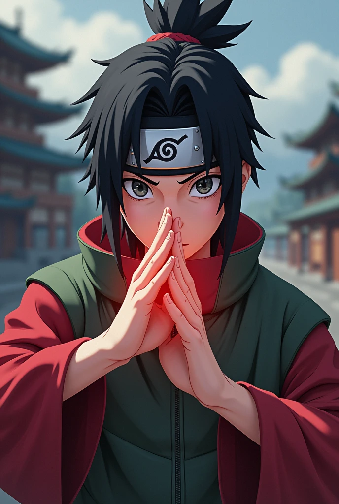 Create a hand seal, Naruto style with anime features