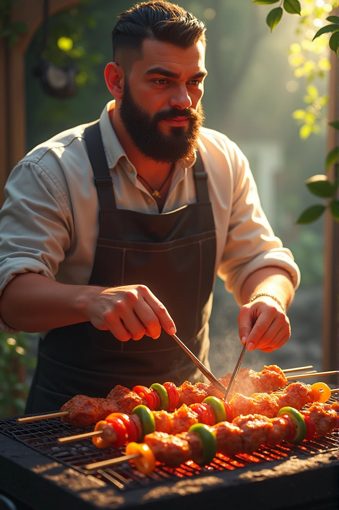 ilonmax is cooking shashlik  