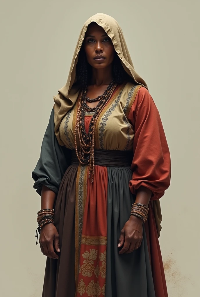 Independence dress baba lady slave wearing a hood
