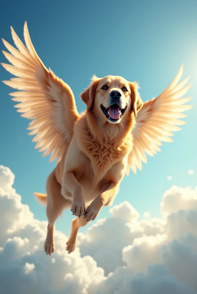 Dog flying 
