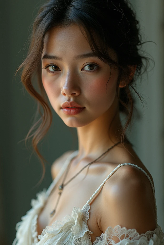A woman 
