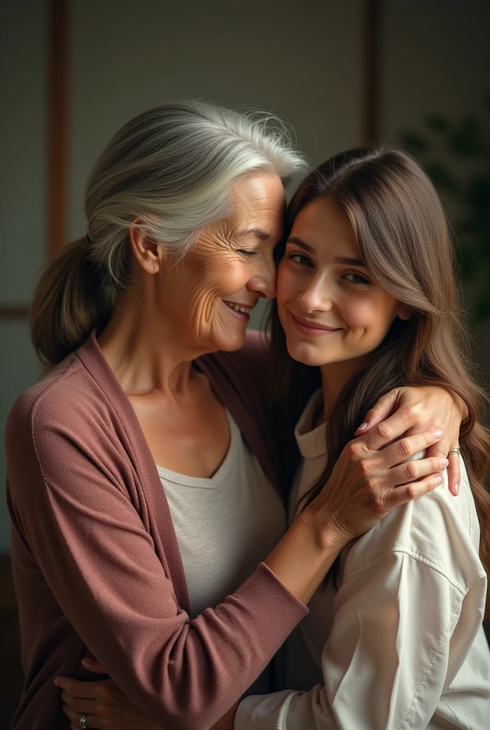 An 60 years old mother and 20 years old daughter