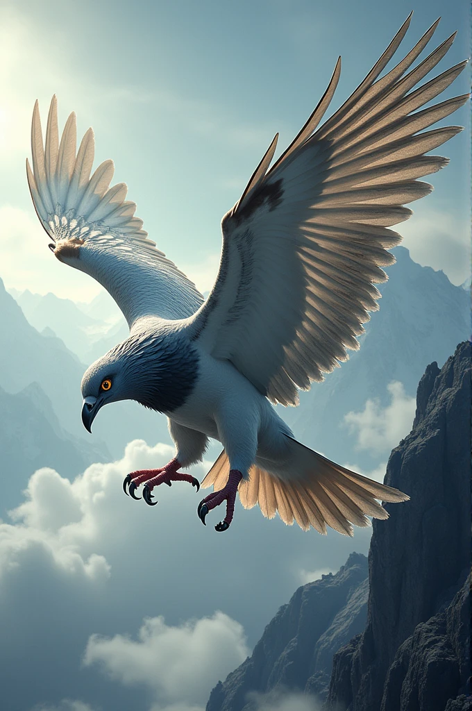 Pigeon+eagle cross breeding 