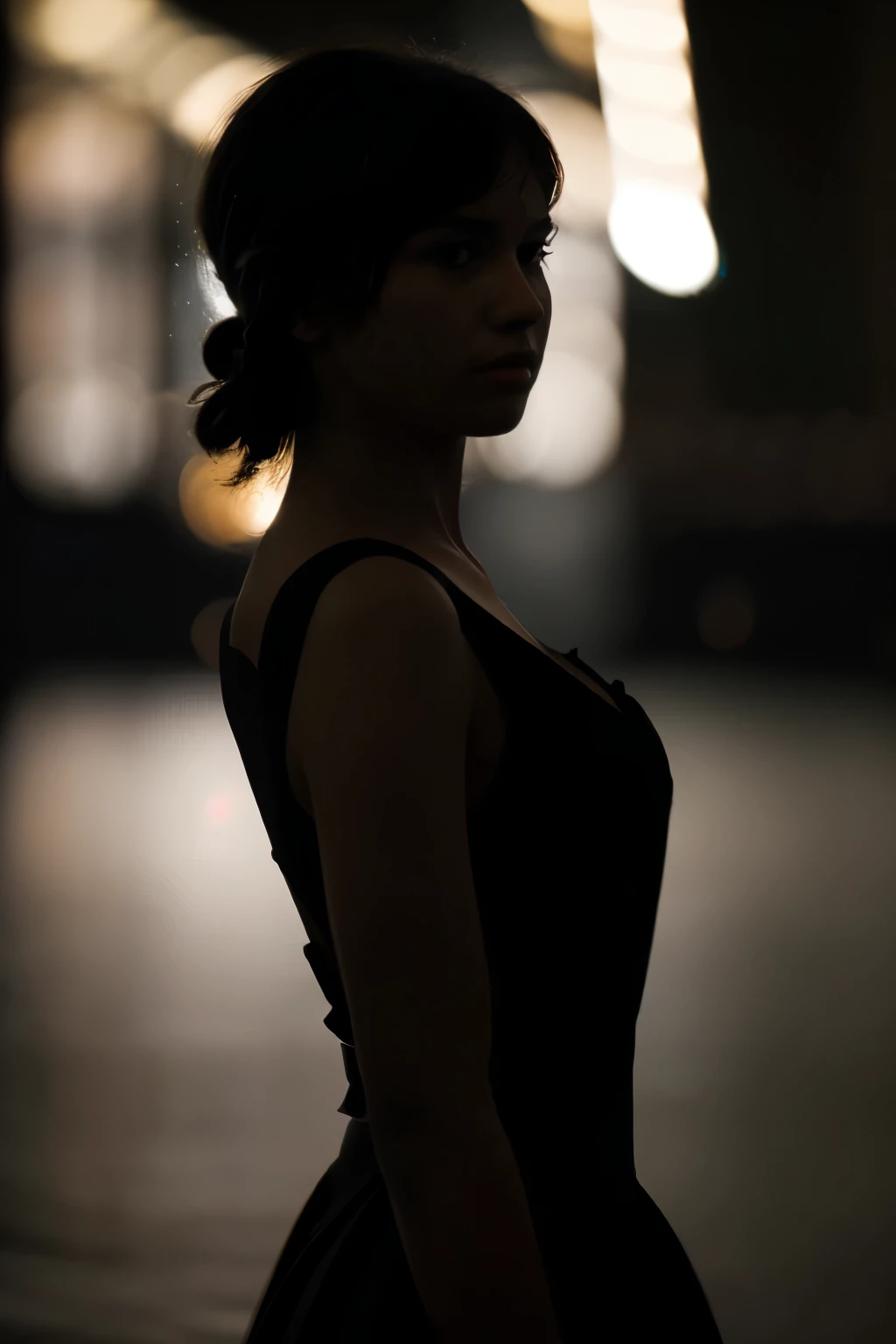 Solo, high resolution, Masterpiece, Silhouette, Bokeh,