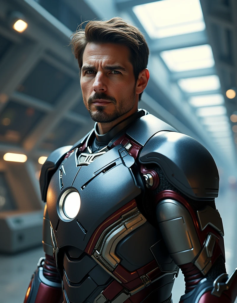 Tom cruise as iron man without mask 