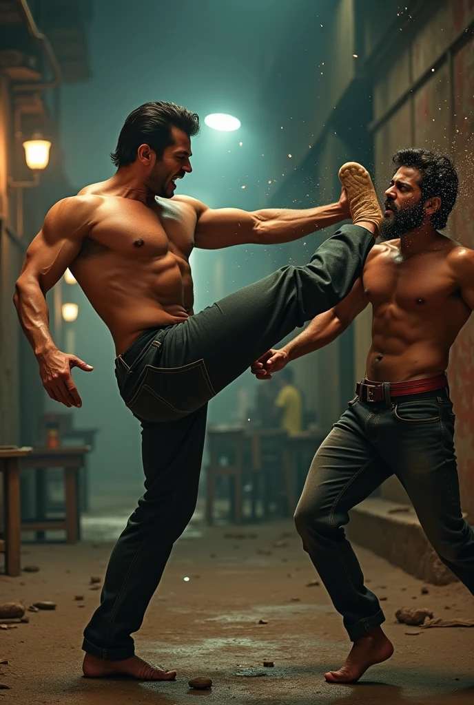 Salman Khan Kicking a person