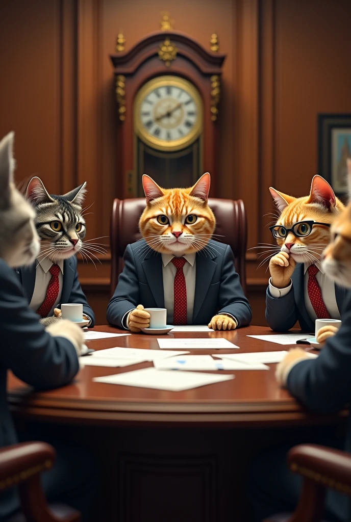 Cats in a meeting