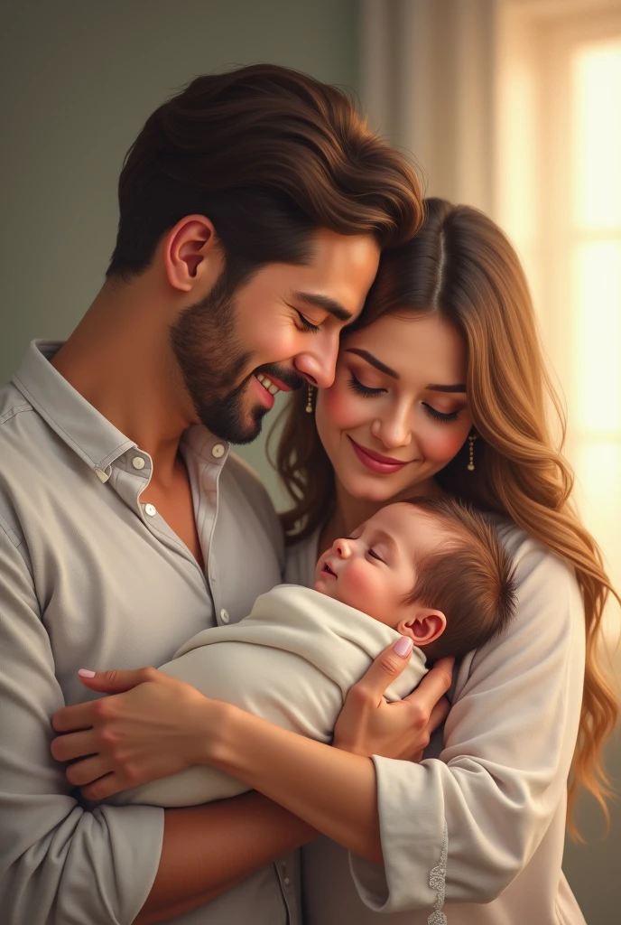 man and a woman are having a baby,"
