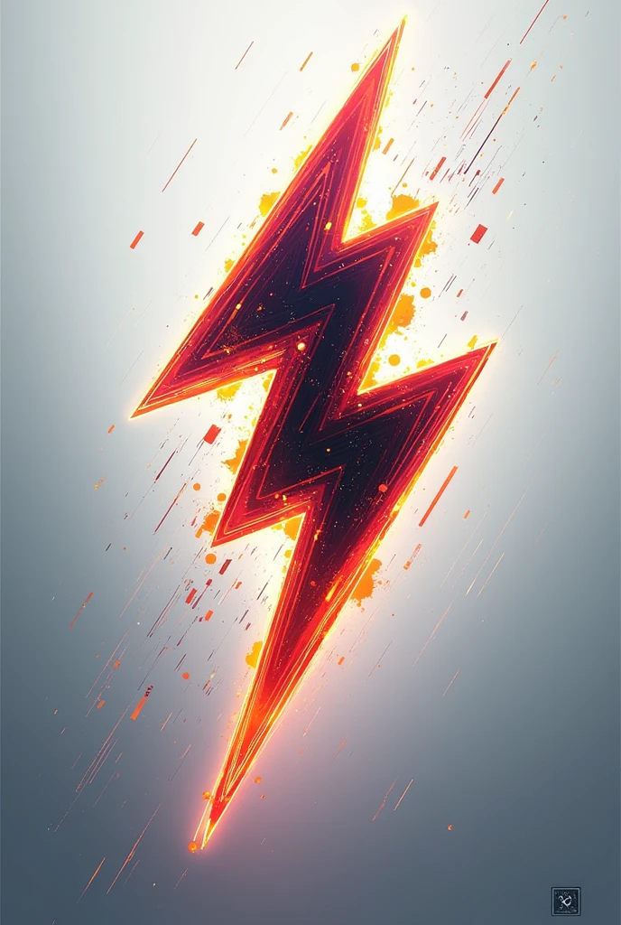 stylized vector electric striking in a center ground