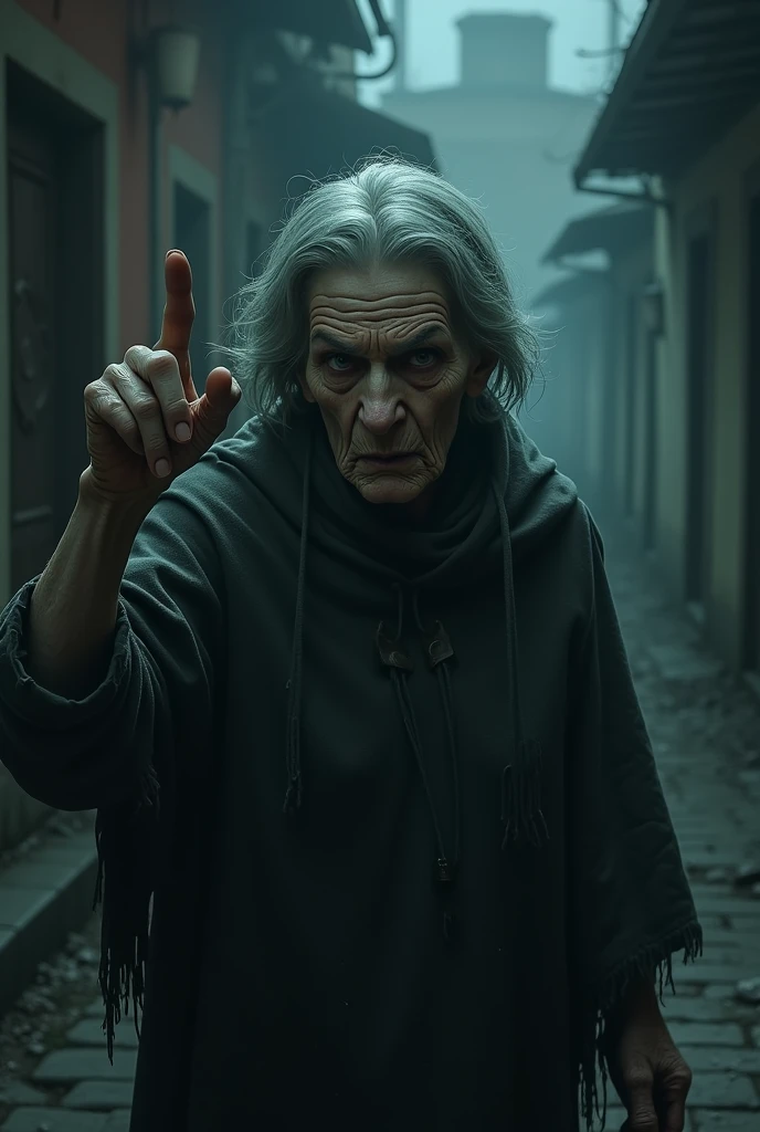 An old woman warning you never to look at your watch at night