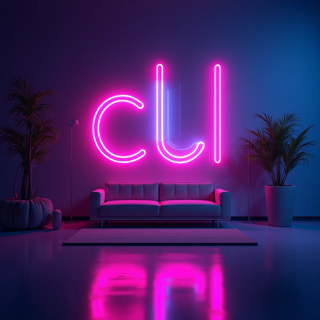 Genrat image for Instagram highlights cover topic is form fill in neon lights with form fill logo, A serene, high-resolution, professional photograph showcasing the "CL-Audio STUDIO" Logo, centered within a square frame