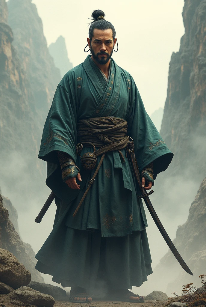 Samurai in kimono