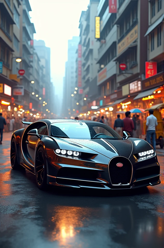 Buggati in Indian city 
