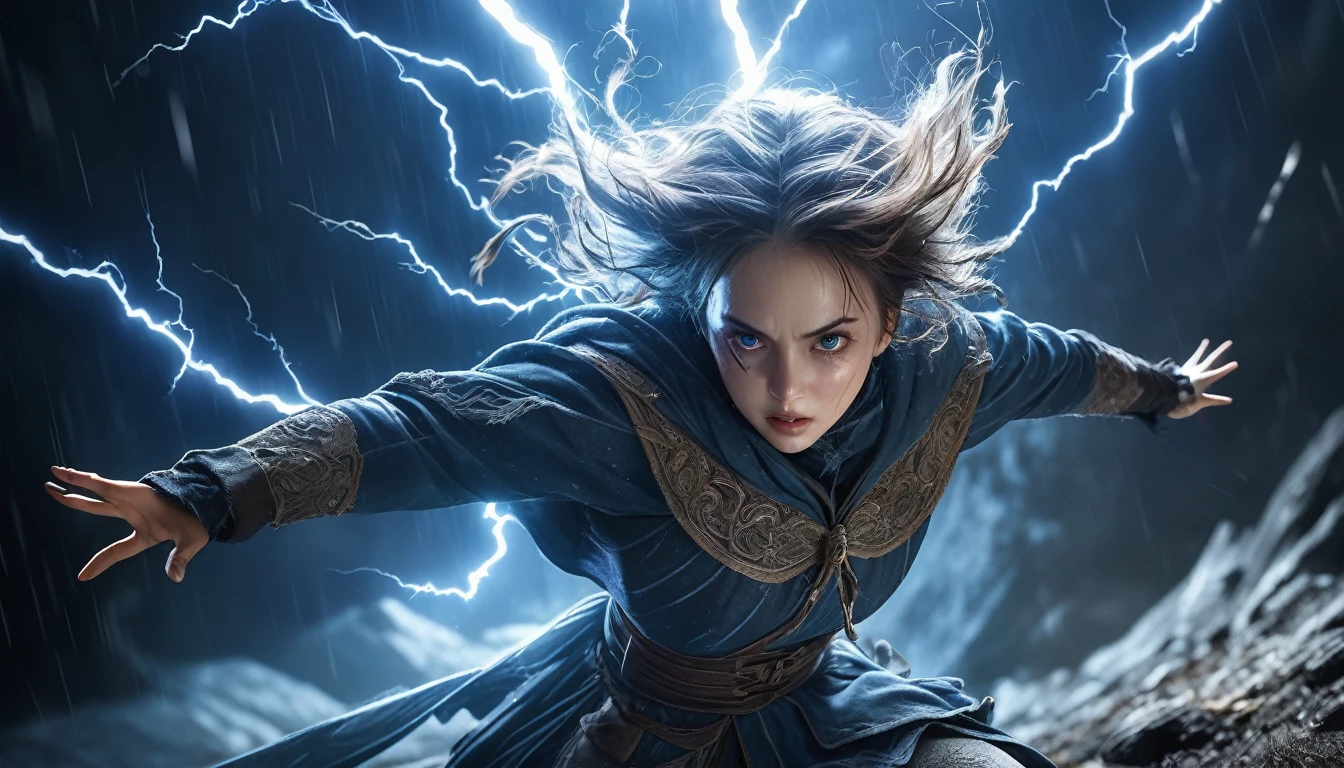 Realistic photos, RAW Photos, (Cursed Revenant), (blue-white shining rays), attacks viewer, Powerful movements, jump on prey, ((Dynamic jump)),
Cursed Revenant approaching from above, sudden approach, Bad-tempered, dynamic Shot from grand, lightning magic,High resolution, masterpiece, Highest quality, Intricate details, Very detailed, Clear focus,texture, Delicate eyes, Professional, 4K,Shallow and deep, Kodak Vision Color, Exactly, Very detailed, photograph_\(Extremist\), photographpractical, practical, Post-processing, Maximum details, Roughness, Real Life, Extremist practical, Photorealism, photographgraphy, 8K Ultra HD, photographgraphy