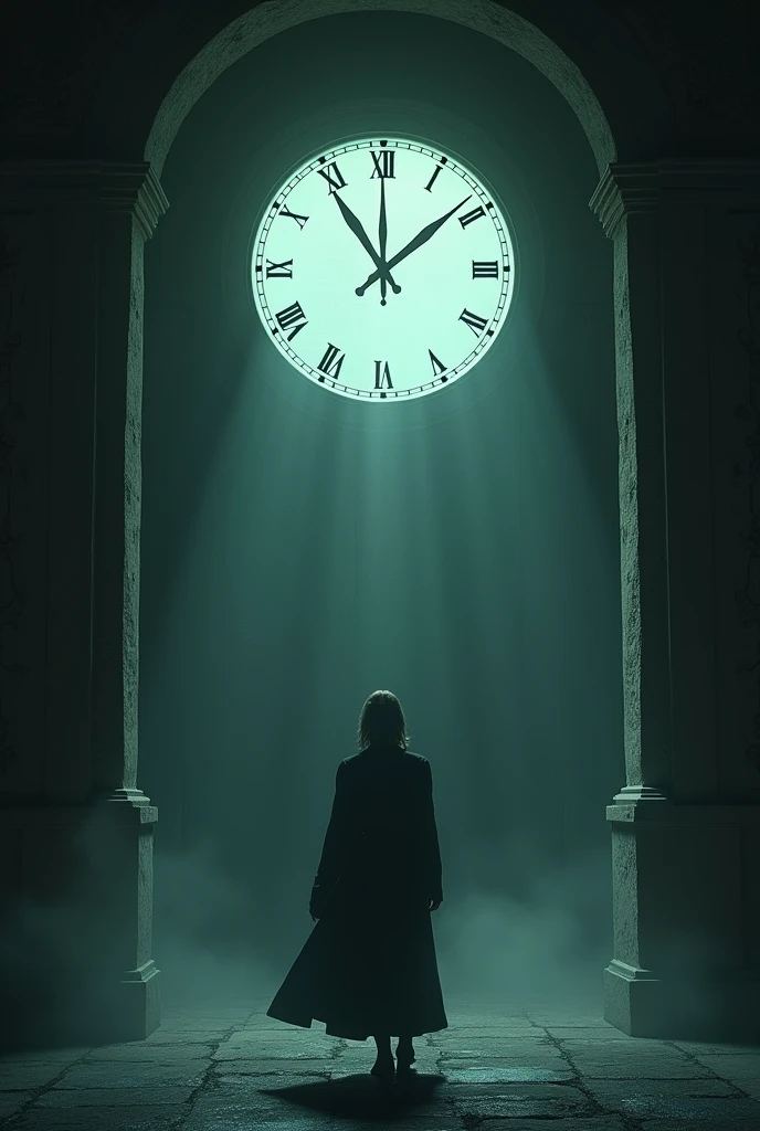 When the clock began to chime, something in me ?????? me to look. The pointers, that never move, were spinning crazily, and the sound of the bells seemed to come from a deep and distant place, like an echo in a cave.