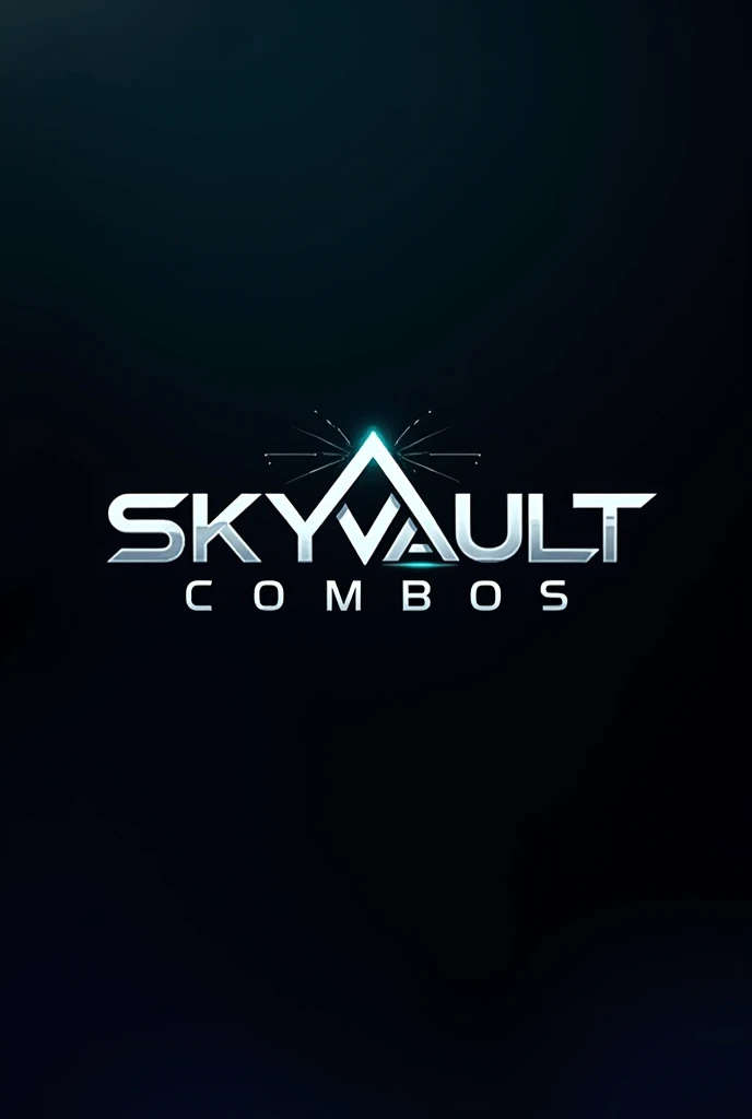 Make a logo for brand name SkyVault Combos dark theme and logo includes brand name