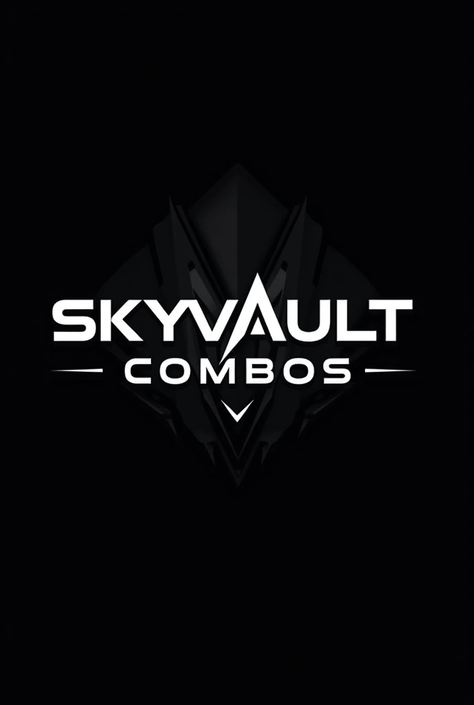Make a logo for brand name SkyVault Combos dark theme and logo includes brand name as text