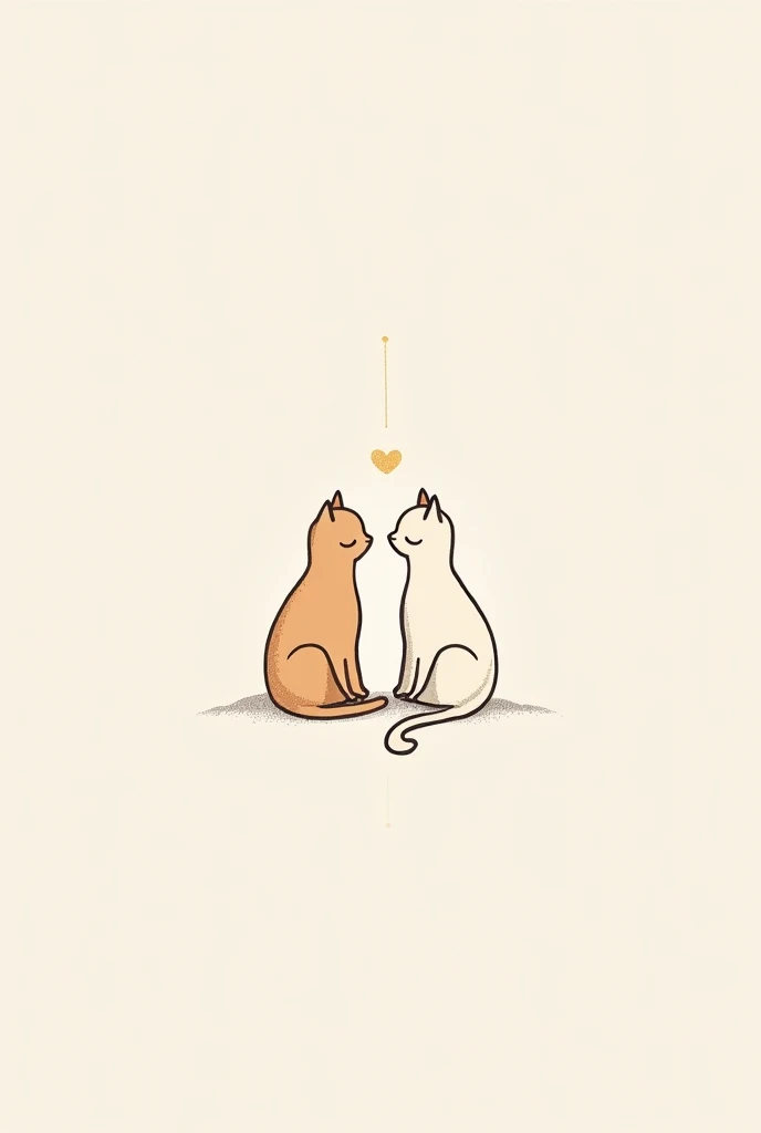 Simple cat couple tattoo for sisters 