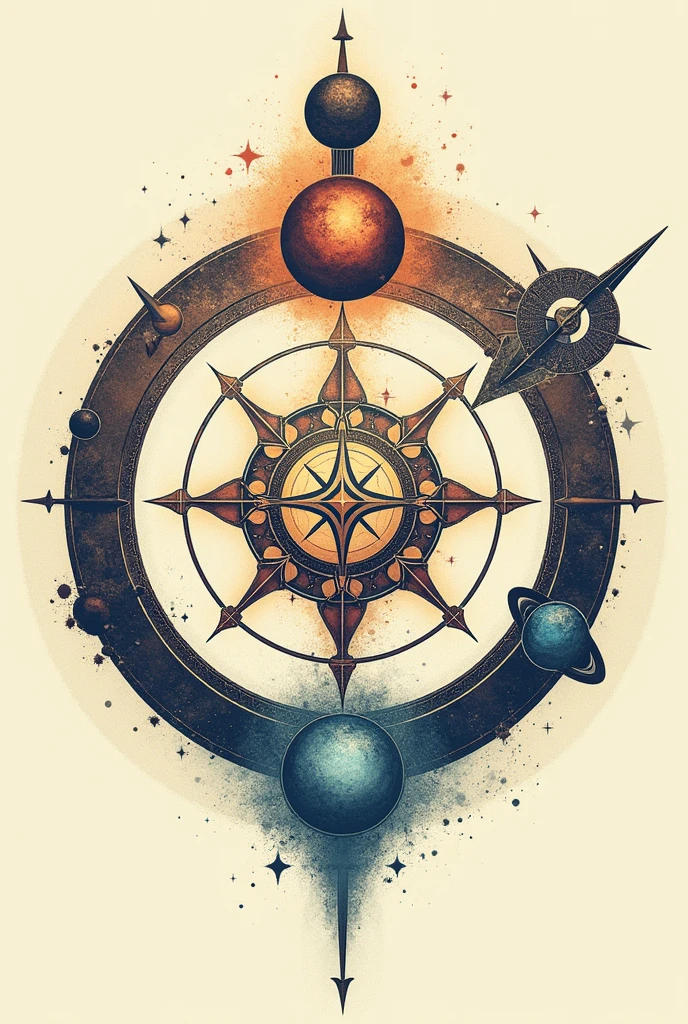 Create an image of a written sigil : prosperity.
The sigil must be within a circle.
Add the alchemical symbols of Jupiter ,Saturn , and venus on the line of the circle,forming a pyramid ,Jupiter representing the top of the pyramid,Saturn a leste , and venus to the west,forming a triangular pattern