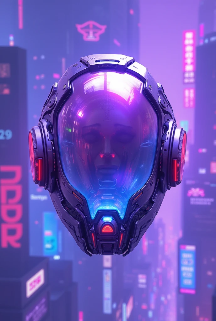Cyberpun helmet for nft