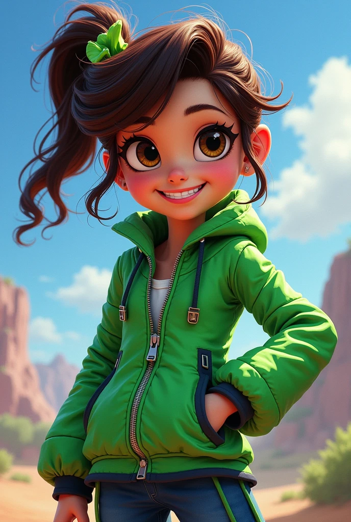 From Wreck It Ralph Vanellope Infinity Girl Frech Mein Jacket Grün Zip