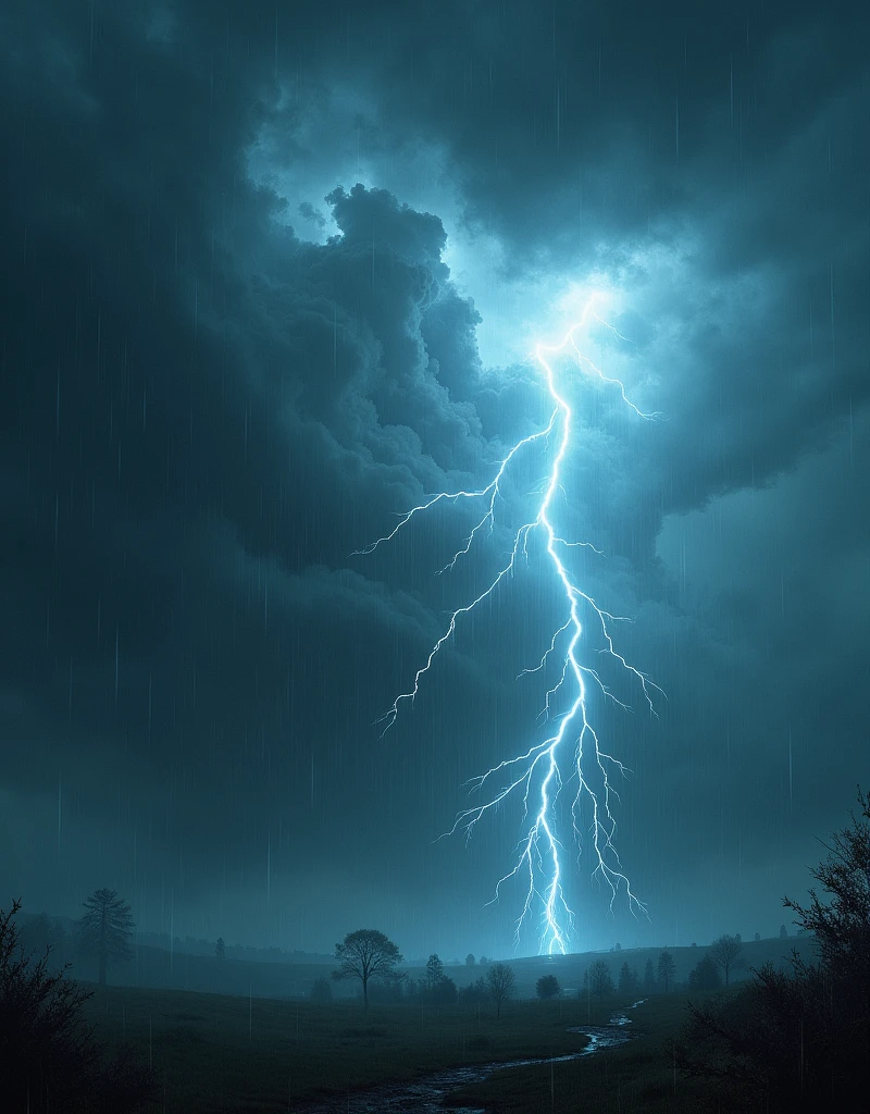 storm with lightning and thunder
