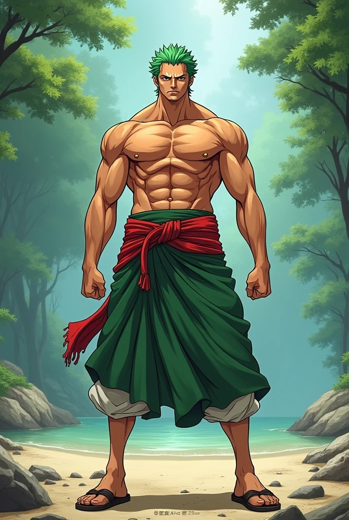 Zoro wearing fundoshi