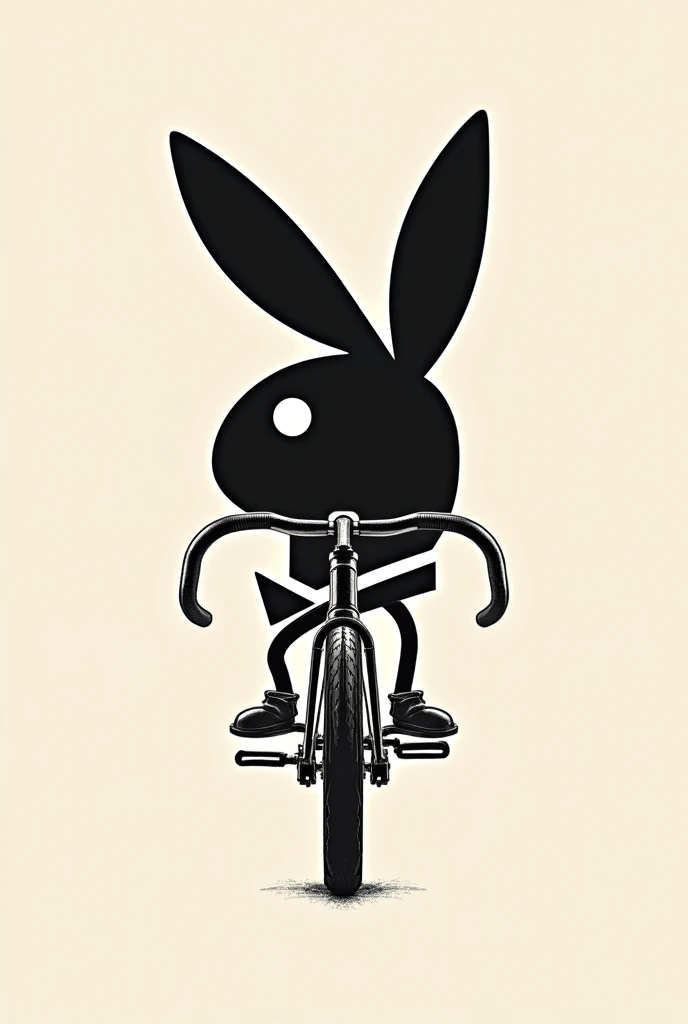 playboy logo with a fixed gear mixed with the logo in the side and make it a crew like in the manhwa windbreaker
