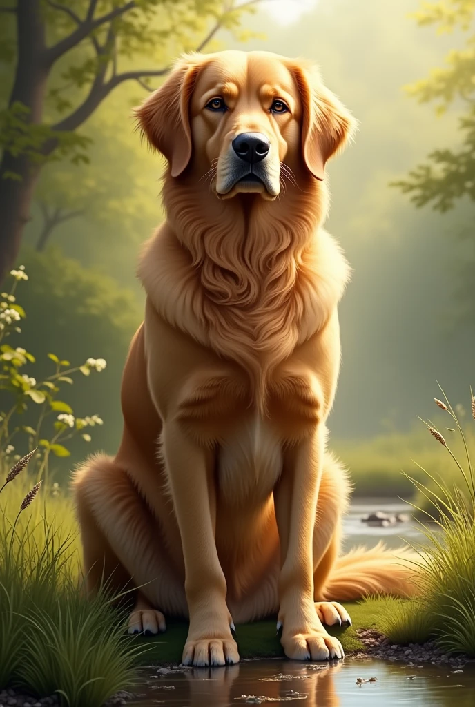 A dog golden