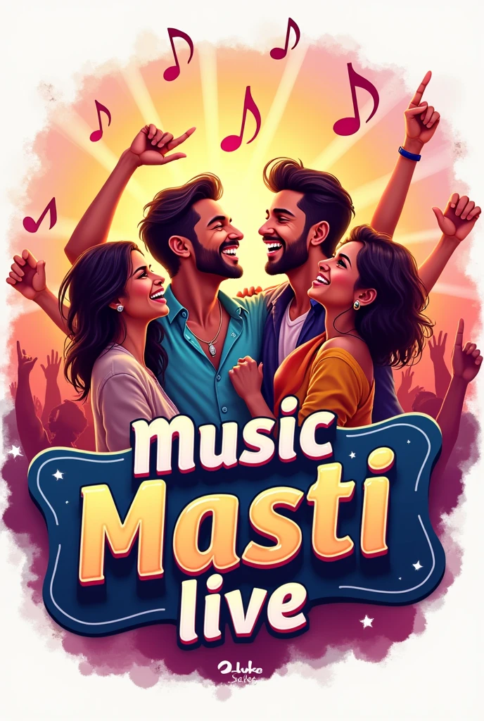 Music Masti Live logo with cute real couples