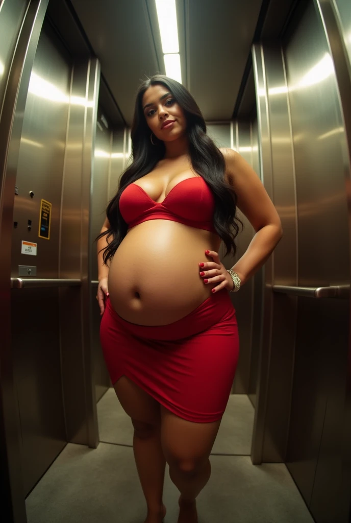 Pov your eyesight when in front of you a fat stepmother cardi b when 9 months pregnant wants to suck your cock when you are in the elevator and showing off her plus size body and big bra size. fisheye camera view, iphone camera style, extreme long shot, HD, cinematic, 32k UHD, ultra detail, extra-high sharpen, masterpiece, Photorealistic
