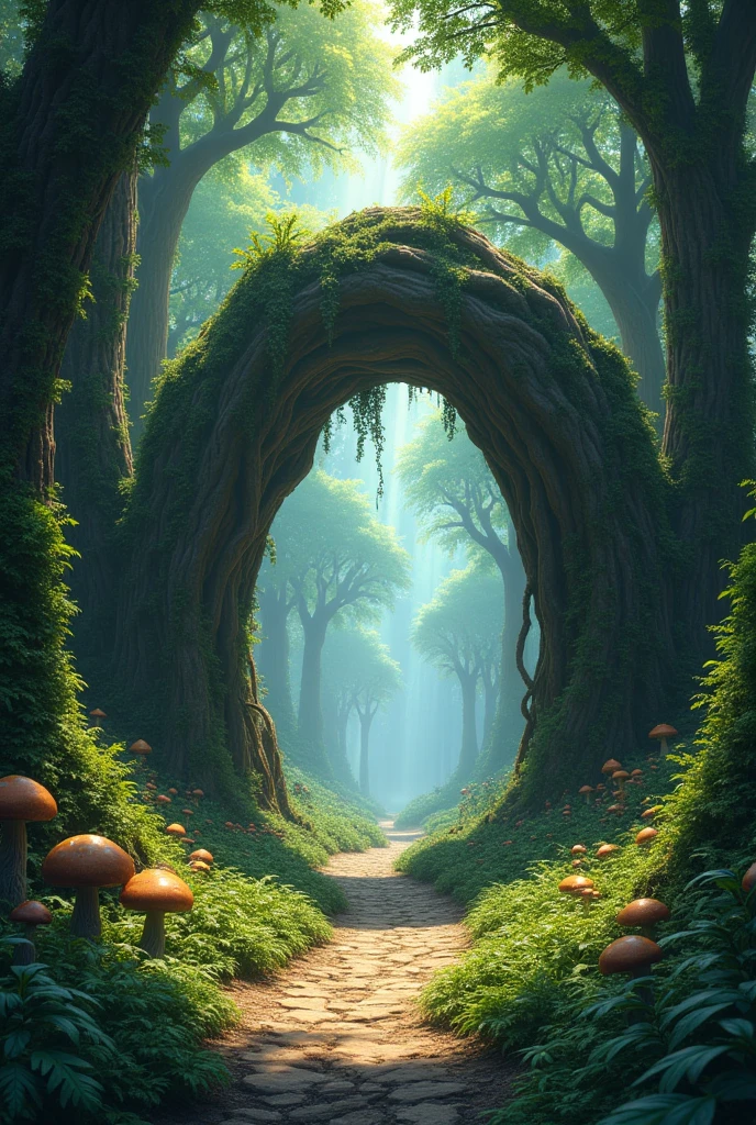 Create in3d animation,Forest Entrance**: The welcoming and mysterious entrance of the forest.,