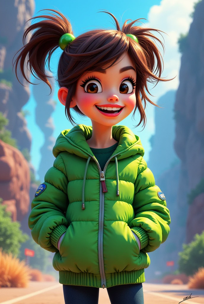 From Wreck It Ralph Vanellope Infinity Girl Frech Mein Jacket Grün Zip