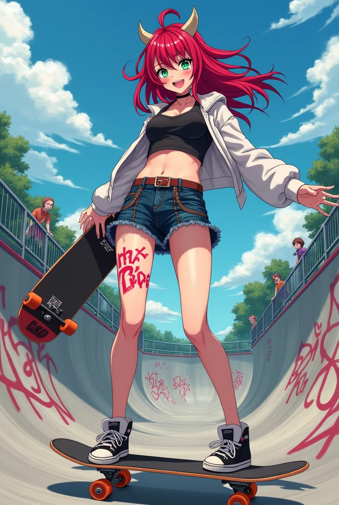 Rias gremory in skatepark trend