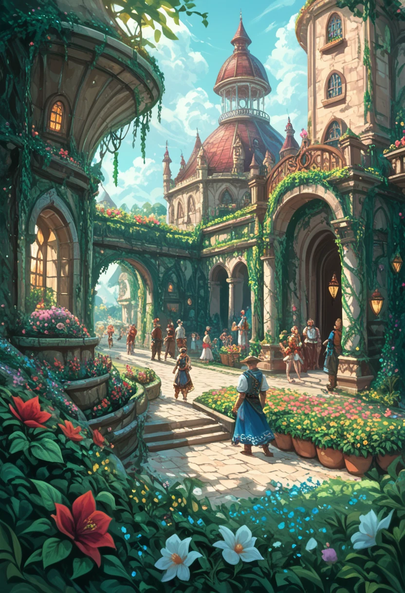 background, Fantasy, fantasy, Fantasy, flower garden, dome, Don't draw peoplebackground, Fantasy, fantasy, Fantasy, flower garden, dome, Don't draw people