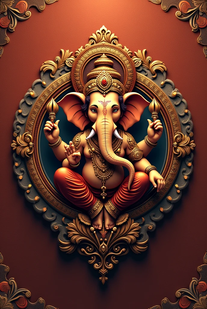 make a Logo of uttarsanda bazar group with lord ganesh