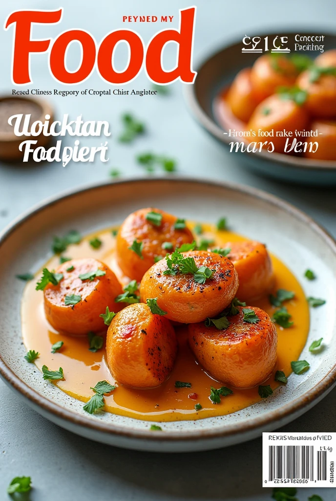 Food magazine cover design