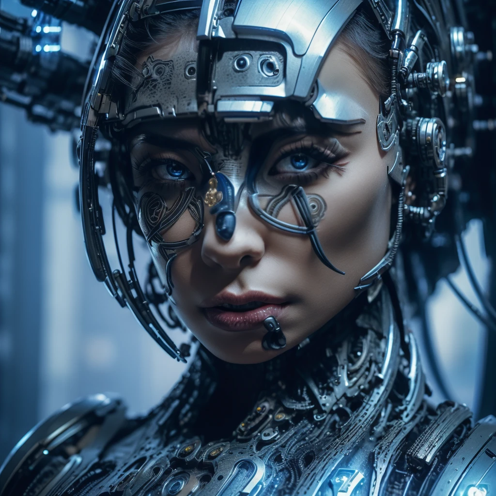 meishaonv, gun, mecha musume, magic circle, detailed cyberpunk cyborg girl,1girl,beautiful detailed eyes,beautiful detailed lips,extremely detailed face,long eyelashes,intricate machinery,chrome metal body parts,glowing neon accents,dramatic battle scene, futuristic cityscape background, hyperrealistic, cinematic composition, dramatic action pose, science fiction,award winning digital art,photorealistic,cinematic lighting,dramatic shadows,highly detailed,8k,masterpiece, Perfect Anatomy、Watching the audience、A confident smile、(A female warrior fighting against mechanical creatures:1.3)