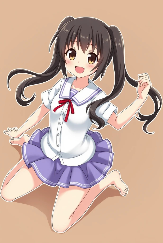 Arya(From Anime name Tokidoki Bosotto Roshiago de Dereru Tonari no Arya-san) nudity and spread the legs
