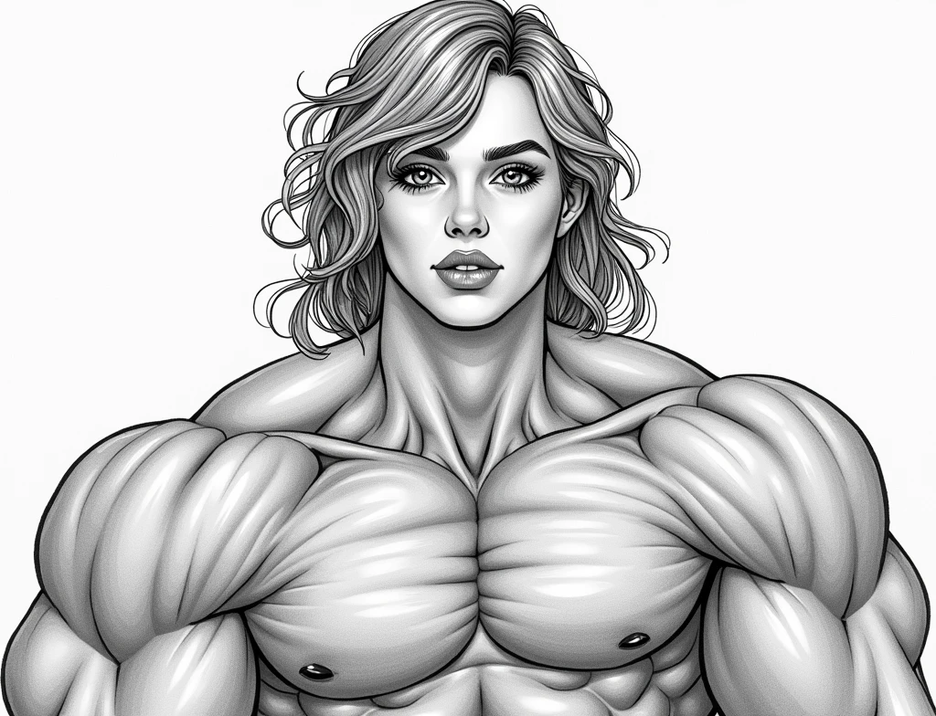 gorgeous young bodybuilder girl with the face of a young Emma Watson, in peak conditioning, flexing her huge ripped muscles, she weighs 260 lbs and has a body fat percentage of 1%, extremely shredded, insanely muscular, powerful ripped pecs, pectorals, ripped muscular pectorals, female, gorgeous face, insanely muscular and sculpted physique. naked super muscular, gorgeous, tanned, jacked, huge, insanely ripped lean girl with hard nipple and long midriff and tiny waist and 10-pack abs, flat stomach, shredded abs, sculpted shoulders, best quality, solo, seductive smile, best quality, extremely detailed