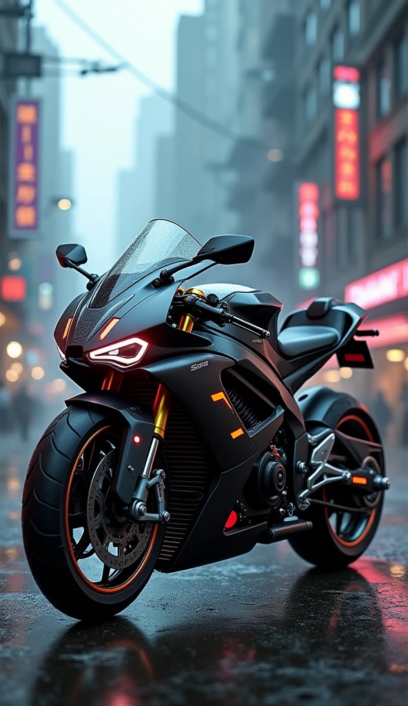 Cyberpunk motorcycle mobile wallpaper