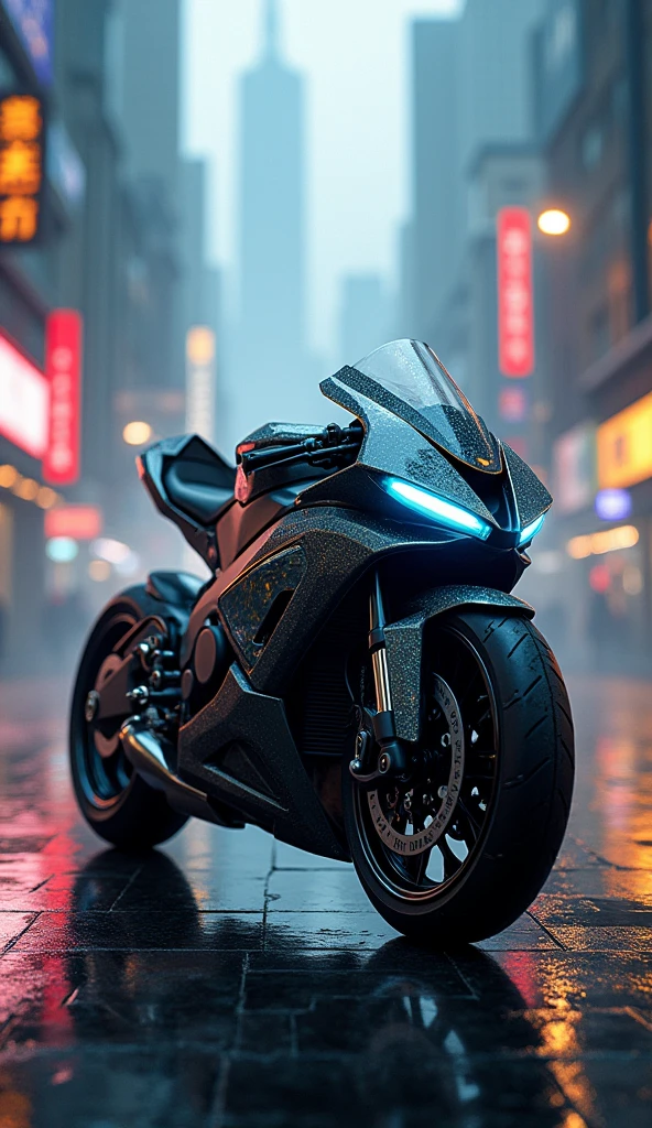 Cyberpunk motorcycle mobile wallpaper