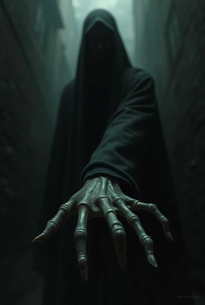 . The shadow approached, your long, thin fingers reaching towards my neck.