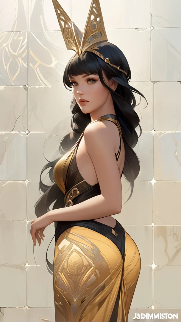 (A beautiful cinematic ornamented female sand goddess, golden dress, glow golden tattoo), (galactic Shaman with Quantum Energy fantasy), fantasy magic, long hairstyle, dark light night, intricate, ethereal, sharp focus, illustration, highly detailed, digital painting, concept art, matte, (art by WLOP), (by Justin Gerard and Jason Edmiston: 1.5), (by Greg Rutkowski: 0.4), (by Alphonse Mucha: 0.4), masterpiece