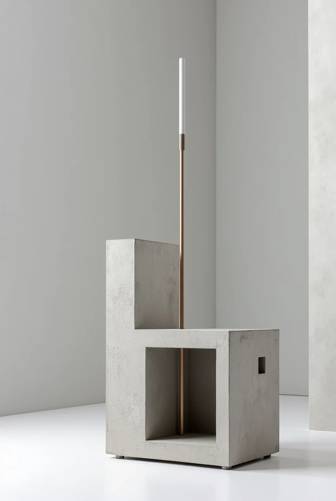 concrete flag stand, 3D image ,Open safe, unique design