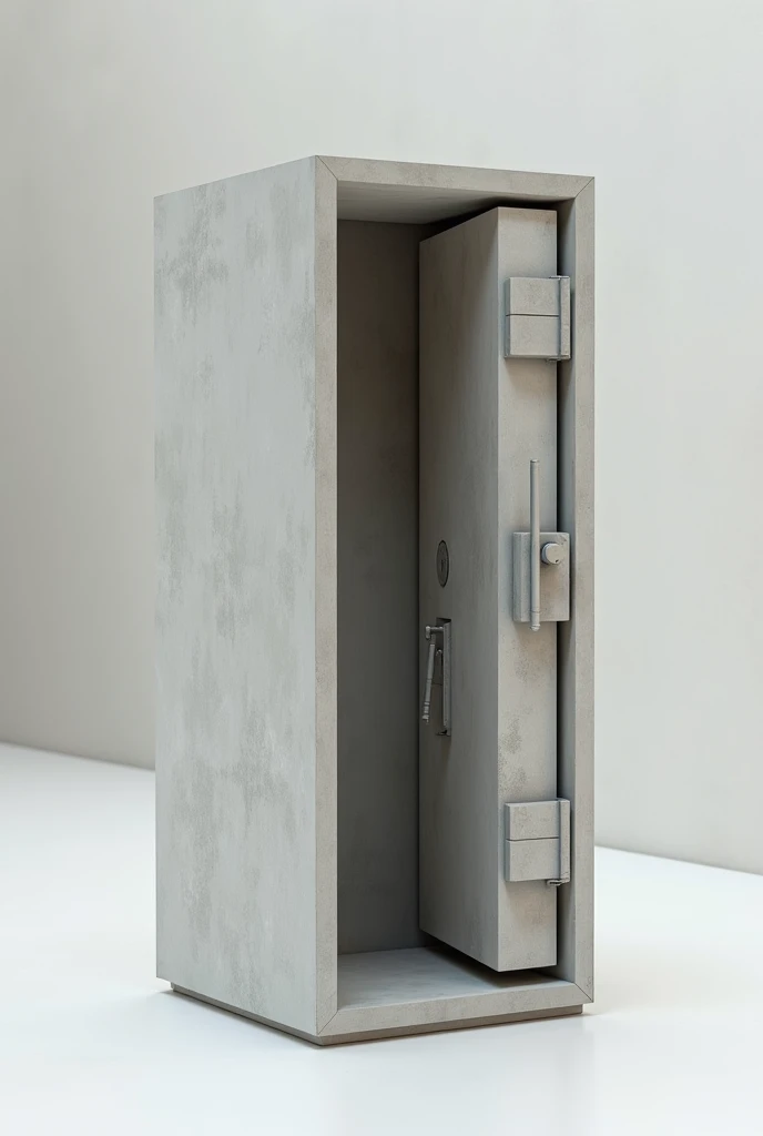 concrete flag stand, 3D image ,Open safe, unique design