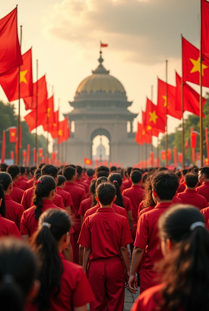 Take some commemorative photos to celebrate the National Day of the Socialist Republic of Vietnam.